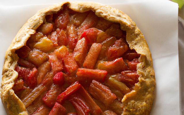 Galette pommes rhubarbe