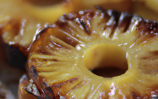 Ananas roti à la cannelle