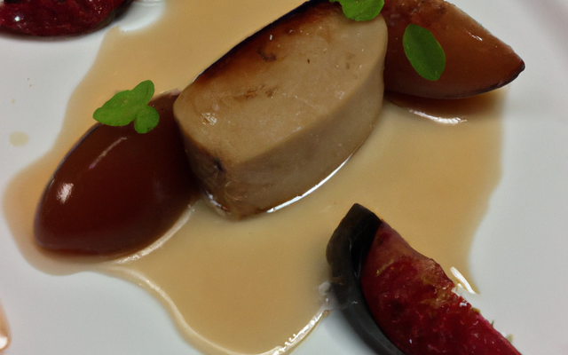 Foie gras poêlé aux litchis