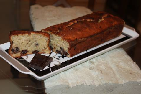 Cake aux bananes et pépites de chocolat
