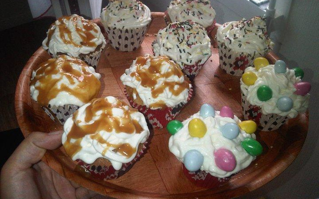 Cupcake à la crème et au caramel