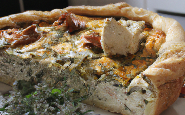 Tourte au crottin de chèvre