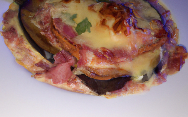 Gratin d'aubergine et jambon de Bayonne