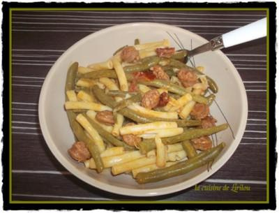 Poêlée de longanisse aux haricots et tomates confites
