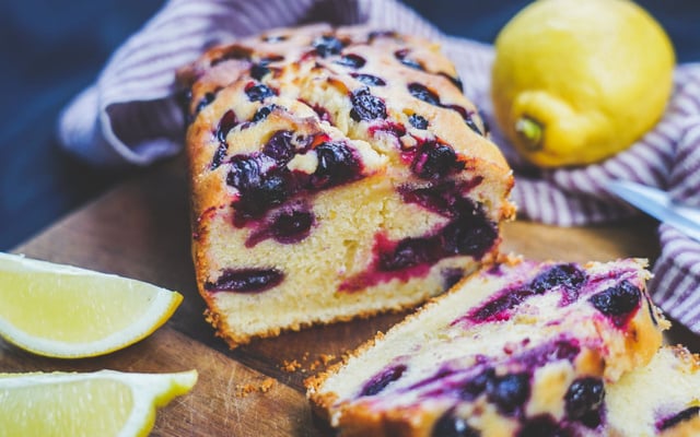 Cake citron et myrtilles