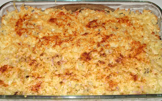Gratin de pâte au jambon de Chloé