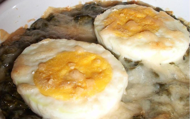 Œufs durs gratinés à la florentine maison