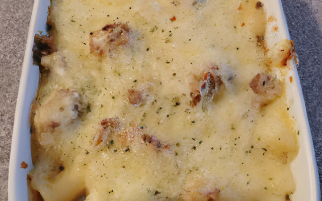 Gratin de penne aux boulettes de thon