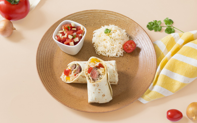 Wrap salsa au riz long grain