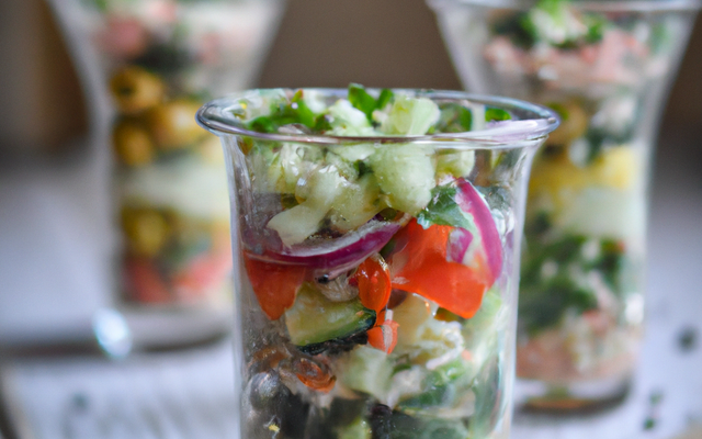 Salade crétoise en verrine