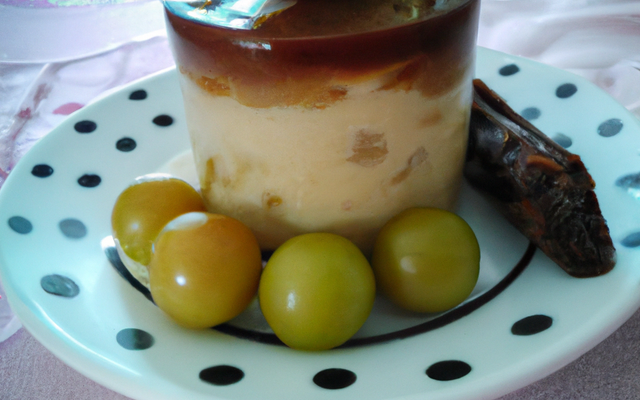 Poudding mirabelles, gingembre et praliné.