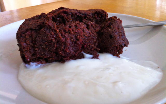 Gâteau à la betterave et au lait