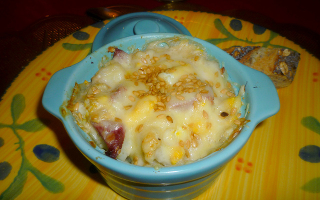 Gratin de chou-fleur en cocotte