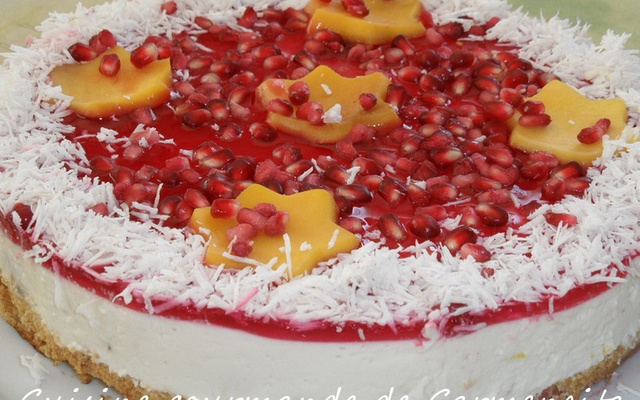 Gâteau inratable à la noix de coco et aux fruits exotiques