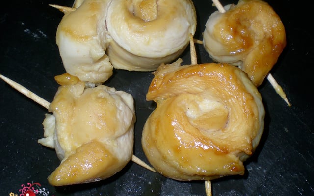 Tourbillons de poulet au citron, miel et badiane