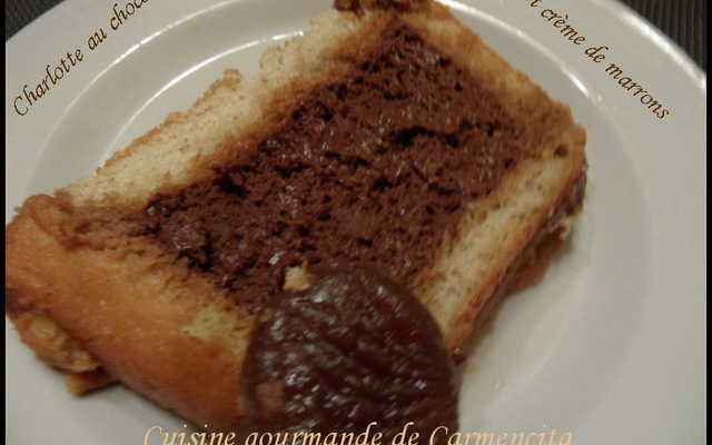 Charlotte au chocolat et crème de marrons