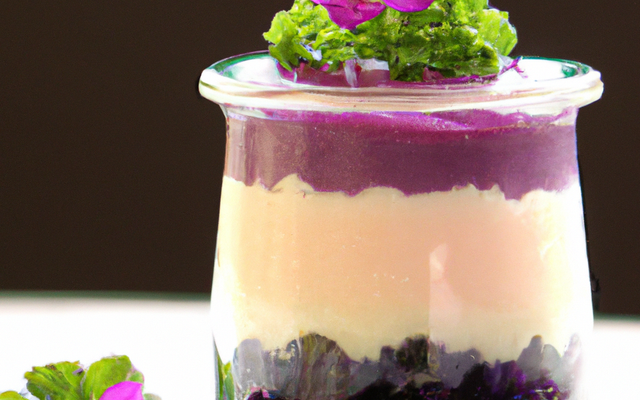 Piémontaise violette en verrine glamour