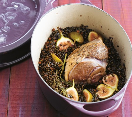 Gigot d'agneau aux lentilles