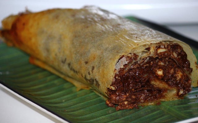 Croustillant de bûche au chocolat à la pâte Filo