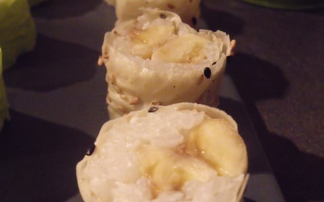 Makis banane, coco et citron vert