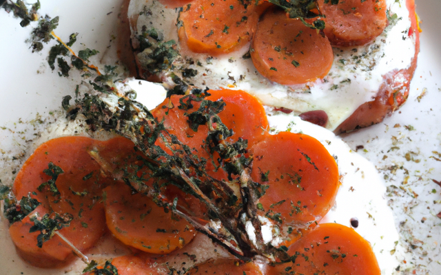 Tatin de carottes au thym avec crème fraîche