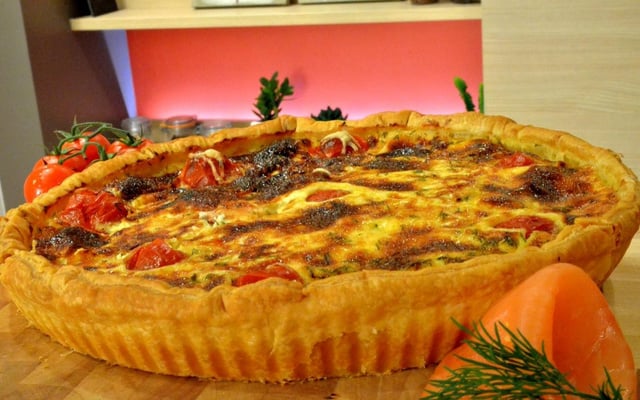Quiche au saumon maison