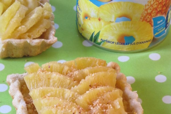 Tartelette à l'ananas et au pralin