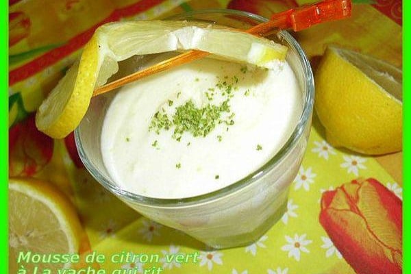 Mousse de citron vert à La vache qui rit, verrine