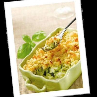 Crumble gourmand courgettes et chèvre
