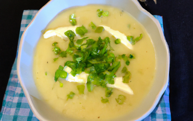 Soupe de poireaux et camembert au thermomix