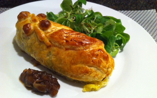 Feuilleté de boudin blanc