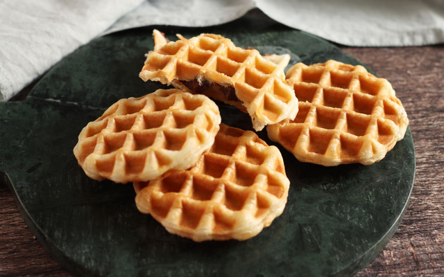 Gaufres feuilletées à la pâte à tartiner