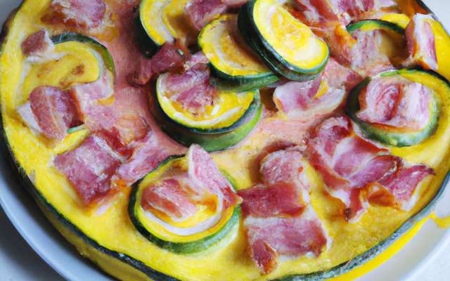 Clafoutis de courgettes au jambon