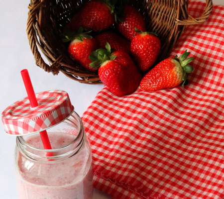 Smoothie fraises & basilic