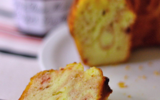 Gâteau Zebra au citron et à la confiture de cerises griottes Bonne Maman