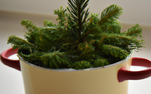 Le sapin de Noël dans son pot