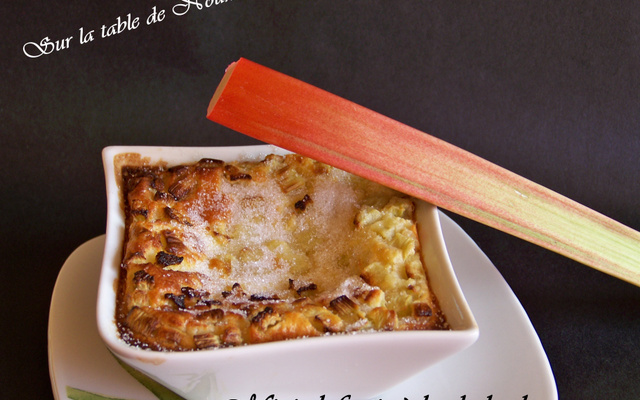 Mini clafoutis à la rhubarbe
