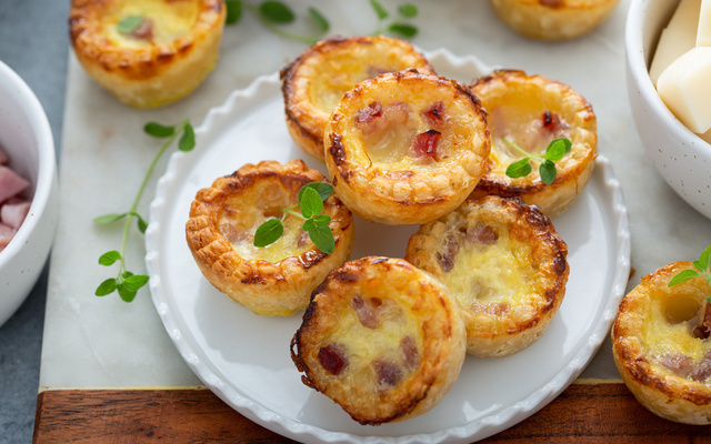 Mini quiche Lorraine sans pâte
