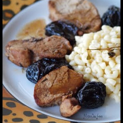 Filet mignon aux pruneaux et sa sauce au vin blanc