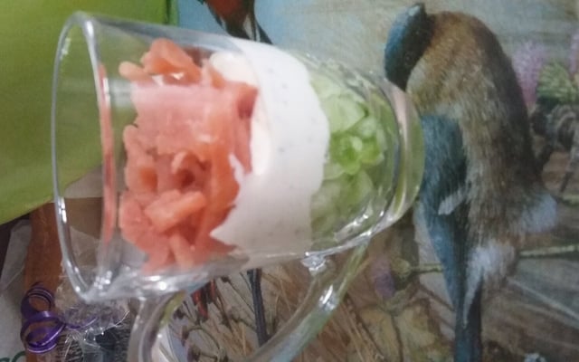 Verrines concombre et saumon rapides