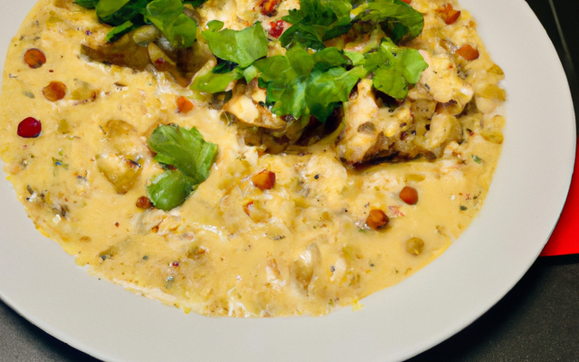 Poulet lentilles au lait de coco