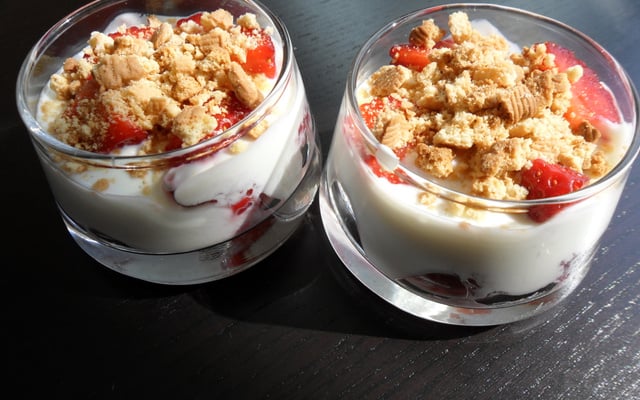 Verrines à la fraise