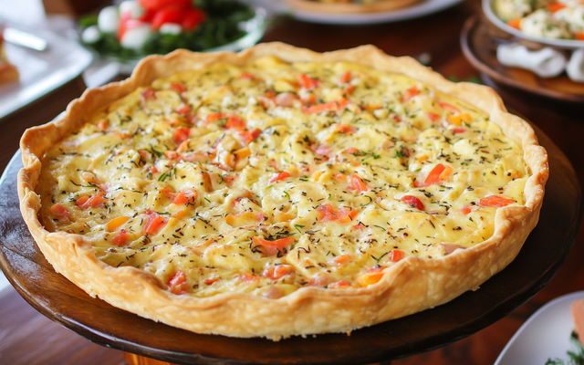 Quiche au surimi et aux herbes