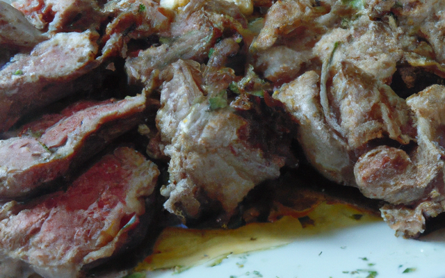 Tranches de gigot à la grecque