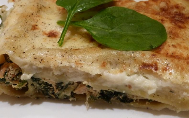 Cannelloni au brocciu saumon et épinards