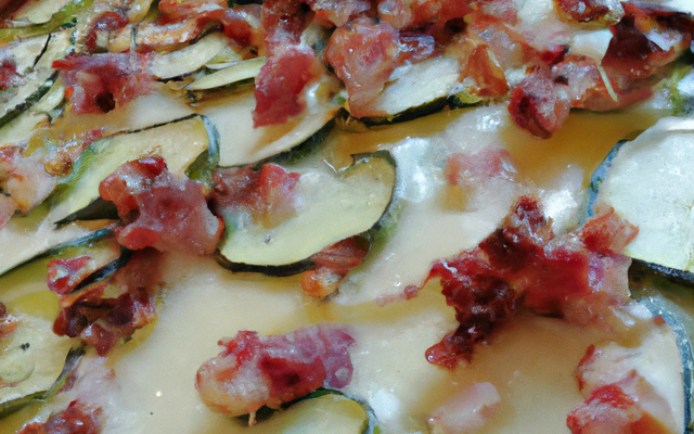 Gratin de courgettes et lardons facile