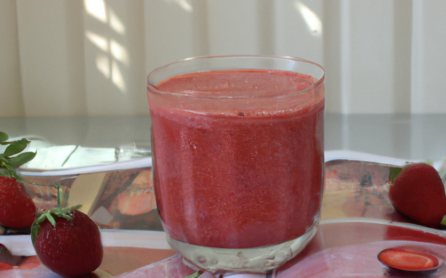 Smoothie aux fraises au companion