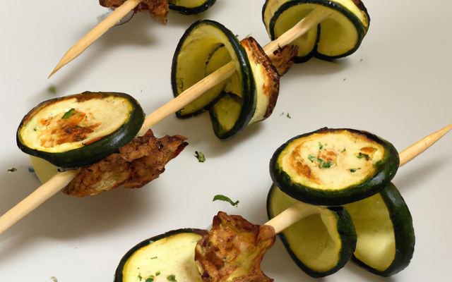 Brochette de courgette apéritives