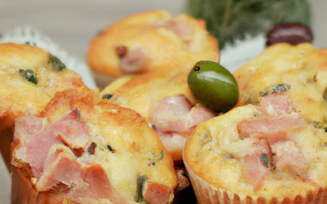 Petits muffins jambon-olives