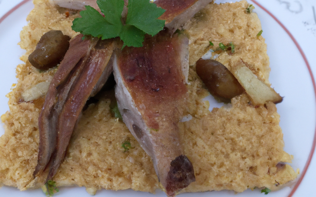 Cous de canard toastés à l'ail fumé d'Arleux